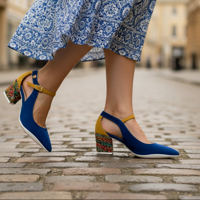 La La Blue yellow- Dress shoes
